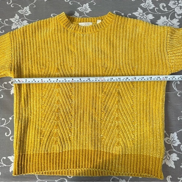 Ted Baker Innia Chenille Sweater in Yellow Sz 0 ( US Sz 2) - Picture 10 of 10